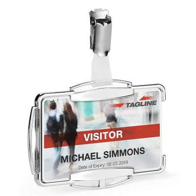 Держатель для бэйджа/ID-карты универсальный&nbsp;&nbsp;85х54мм Durable RFID Secure Mono с защитой от RFID с клипом
