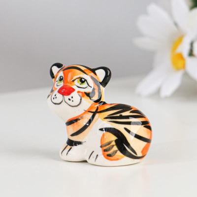 Тигренок рыжий гжель