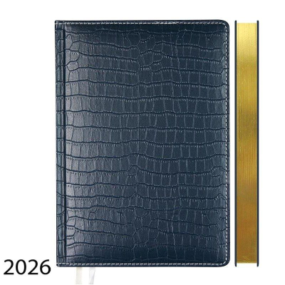 Ежедневник 2026 A5 deVENTE 'Wild' 336стр тонированный блок твердая обложка с поролоном искусственная кожа синий