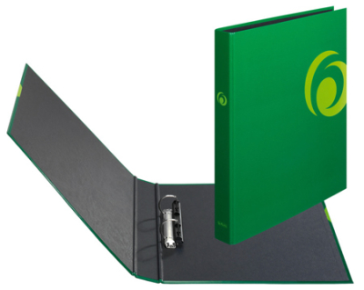 Папка A4+  2 кольца 25мм (D) на 200л Herlitz maX.file Fresh Colour  зеленая