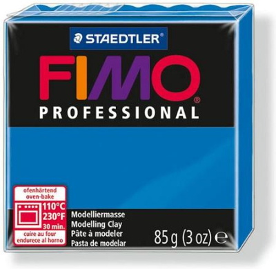 Глина полимерная термоотвердевающая Fimo Professional синяя  85г