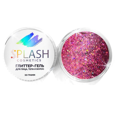 Гель для лица, тела и волос SPLASH с блестками  30г 'HOLO RED'
