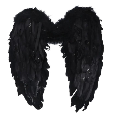 Набор карнавальный Веселуха 'Крылья ангела' черные 43х30см