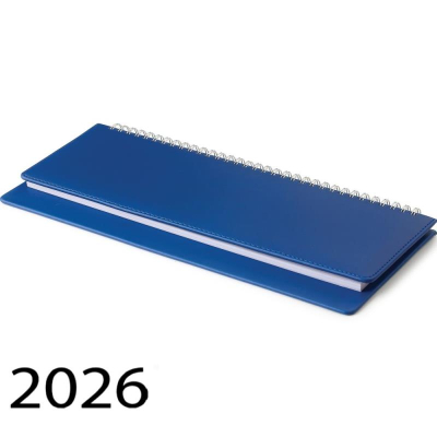 Планинг&nbsp;&nbsp;2026&nbsp;&nbsp;30х13см BrunoVisconti® 'Velvet' 128стр на гребне искусственная кожа синий