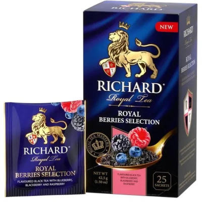 Чай Richard черный 'Royal Berries Selection' индийский с черникой малиной ежевикой  25пак х 2г
