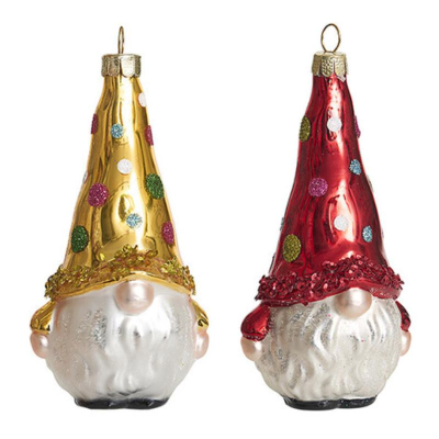 Гном 5.5х5х11.5см 'Разноцветный горошек' стекло ассорти