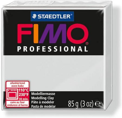 Глина полимерная термоотвердевающая Fimo Professional серый дельфин  85г