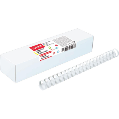 Пружина пластиковая deVENTE 22мм 151-180 листов белая 50шт