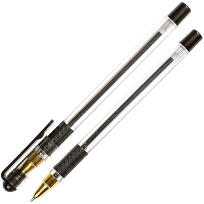 Ручка шариковая deVENTE 0.5мм 'Mr. Gold' с резиновой манжетой черная