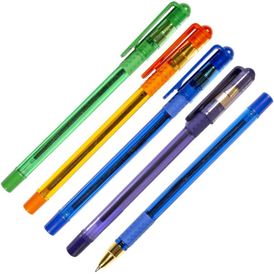 Ручка шариковая deVENTE 0.5мм 'Mr. Gold' с резиновой манжетой&nbsp;&nbsp;цвет корпуса ассорти синяя