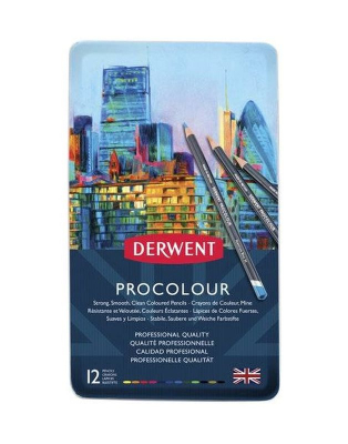 Карандаши Derwent Procolour 12цв в металлической коробке