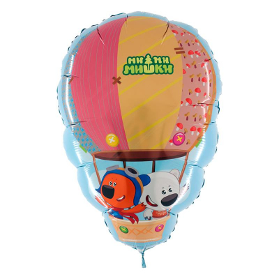 Шар воздушный фольгированный Фигура Ми-ми-мишки на воздушном шаре Grabo 43х66см