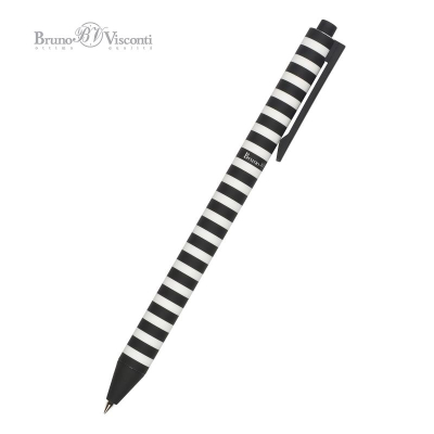 Ручка шариковая автоматическая BrunoVisconti® 0.5мм 'ArtClick' синяя 'Полоски'