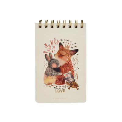 Блокнот B6- 100л линейка на гребне BrunoVisconti® 'Cute Journal' картонная обложка Soft Touch 'Любовь, как она есть'