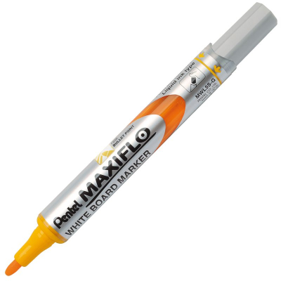 Маркер для доски Pentel 'Maxiflo' круглый  4.0мм с подкачкой чернил желтый