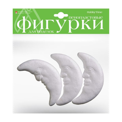 Заготовка для декорирования из пенопласта Hobby Time Полумесяц d-10см 3шт