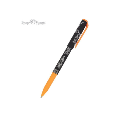 Ручка шариковая BrunoVisconti® 0.7мм 'PrimeWrite' синяя 'Чертежи. Мотоцикл'
