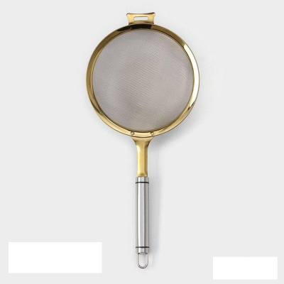 Сито металлическое с ручкой d-16см 'Arti gold' золотое