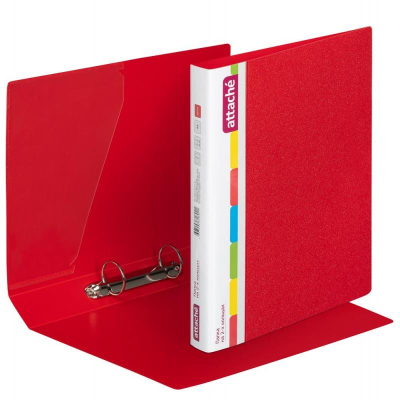 Папка A4&nbsp;&nbsp;2 кольца 35мм (O) на 280л Attache пластиковая красная