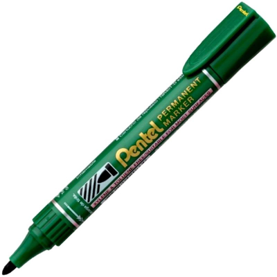 Маркер перманентный Pentel круглый  2.0мм 'Extra Large Point' зеленый