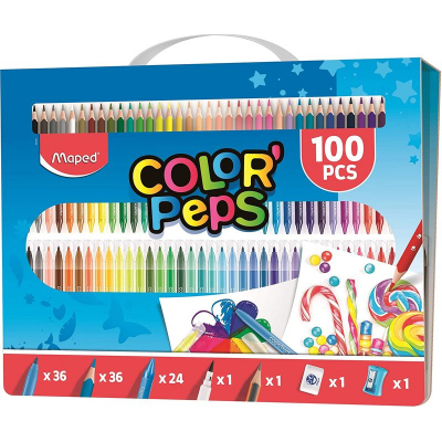 Набор для рисования Maped Color'peps 100 предметов в пластиковом чемоданчике