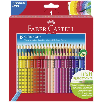 Карандаши акварельные  48цв Faber-Castell Grip 2001 трехгранные в картонной коробке