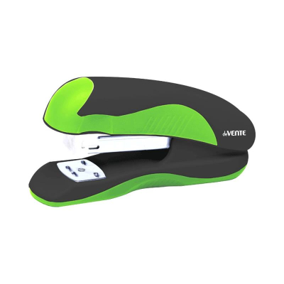 Степлер №24-26/6&nbsp;&nbsp;20л deVENTE 'MonoChrome' черный неоновые зеленые вставки