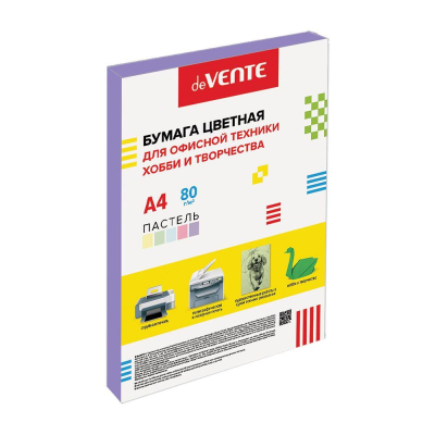 Бумага цветная A4 deVENTE&nbsp;&nbsp;80г пастель сиреневая&nbsp;&nbsp;50л