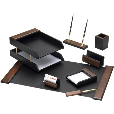 Набор настольный&nbsp;&nbsp;8 предметов Good Sunrise с настилом орех коричневый