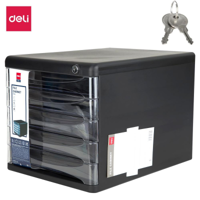 Модуль-накопитель&nbsp;&nbsp;5 отделений Deli 'Simpli' с замком черный