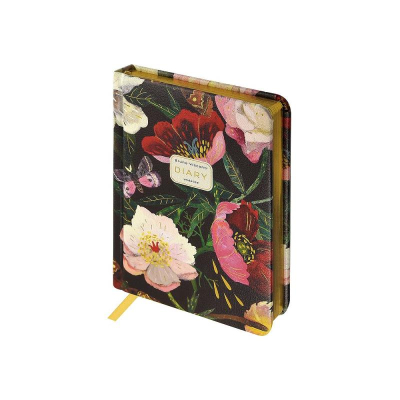 Ежедневник A6 BrunoVisconti® 240стр тонированный блок твердая обложка искусственная кожа 'Flora' Пионы