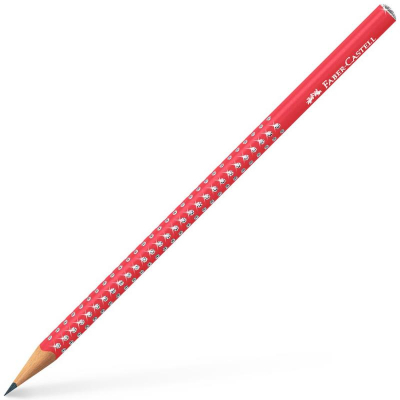Карандаш Faber-Castell Grip Sparkle Pearl B=2 трехгранный антискользящий корпус красный