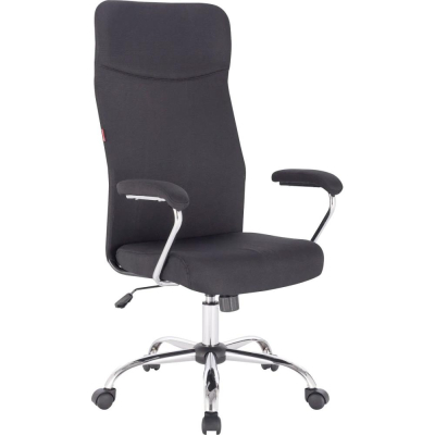Кресло руководителя EasyChair 590 хромированная крестовина ткань черное