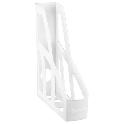 Накопитель вертикальный&nbsp;&nbsp;75мм СТАММ 'Лидер'&nbsp;&nbsp;PP белый