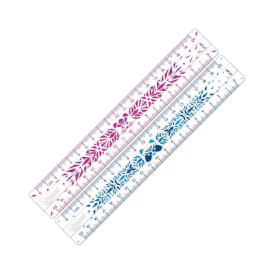 Линейка пластиковая  20см Maped Study Unbreakable Fancy суперпрочная двусторонняя шкала в блистере 