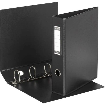 Папка A4  4 кольца 55мм (D) на 400л Attache Selection PVC черная