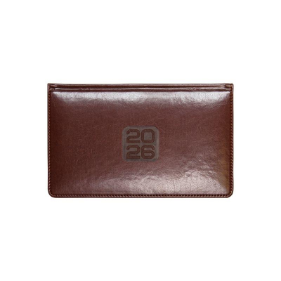 Планинг карманный 2026  15х 9см deVENTE 'Bravo' 128стр твердая обложка с поролоном искусственная кожа коричневый