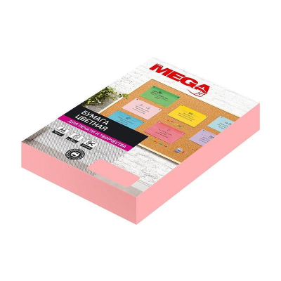 Бумага цветная A4 ProMEGA jet&nbsp;&nbsp;75г неон розовая 500л