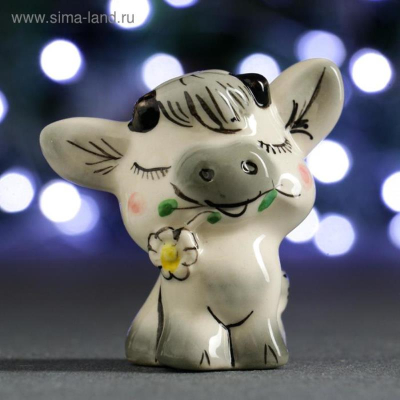 Сувенир новогодний 'Бычок' фарфор 7см