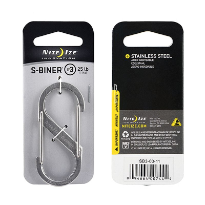 Карабин стальной Nite Ize S-Biner® 3 серебристый