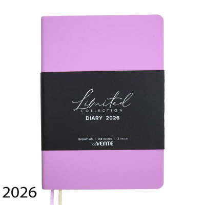 Ежедневник 2026 A5 deVENTE 'Nobile' 336стр тонированный блок гибкая обложка искусственная кожа Soft touch фуксия