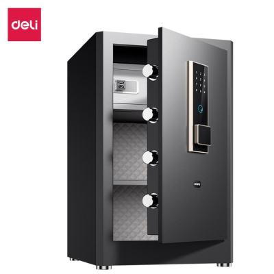 Сейф коммерческий Deli  380х600х360мм 23.3кг биометрический +электронный кодовый замок/сигнализация