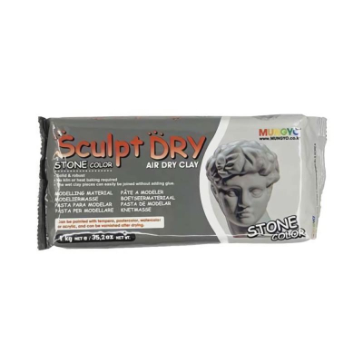 Глина полимерная самоотвердевающая Mungyo Sculpt Dry каменная 1000г