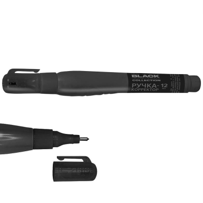 Корректирующая ручка 12мл/1.0мм deVENTE 'Total Black' черный корпус