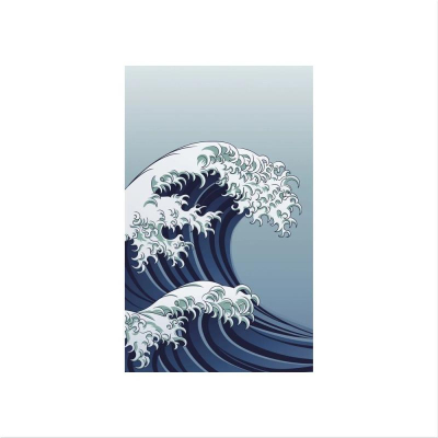 Блокнот A5-&nbsp;&nbsp;40л клетка на склейке Listoff® 'Волна'