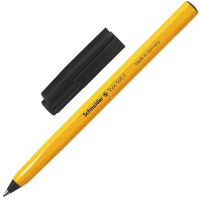 Ручка шариковая Schneider 0.8мм Tops 505 F одноразовая черная