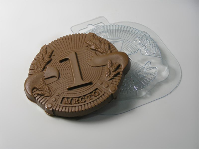 Форма для шоколада пластиковая Мир Форм Медаль 1 место 111x99x12мм