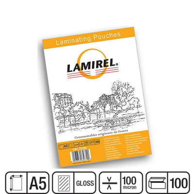 Пленка для ламинирования Lamirel A5&nbsp;&nbsp;100мкм 100шт глянцевая