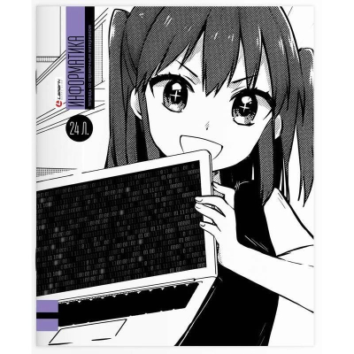 Тетрадь предметная A5  24л клетка Lamark Manga Информатика
