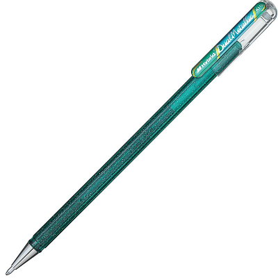 Ручка гелевая Pentel 1.0мм Hybrid Dual Metallic чернила 'хамелеон' зеленый + синий металлик